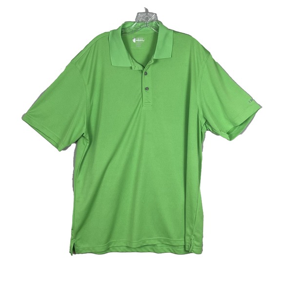 Izod Other - IZOD Golf Polo Shirt Men's XL Green Short Squares Sleeve Extreme Function